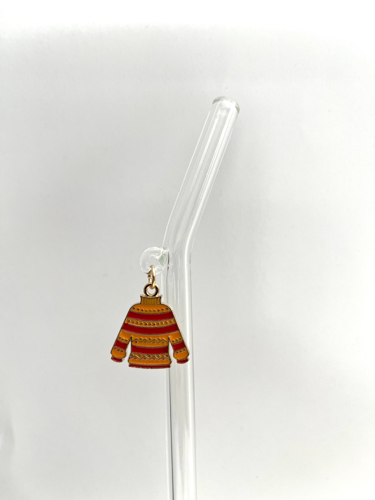 Fall Sweater Glass Straw