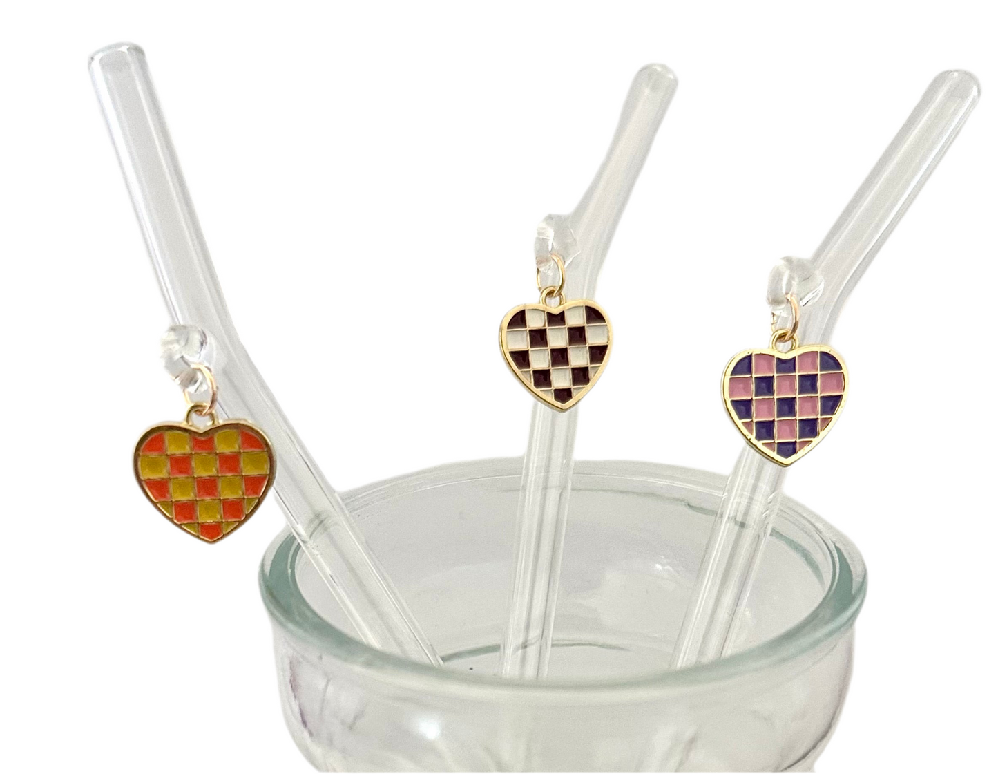 Checkered Glass Straw #2