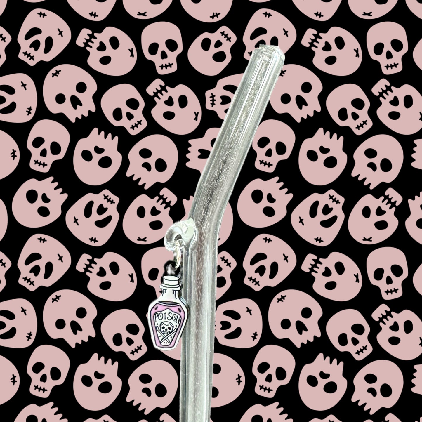 Poison Bottle Glass Straw