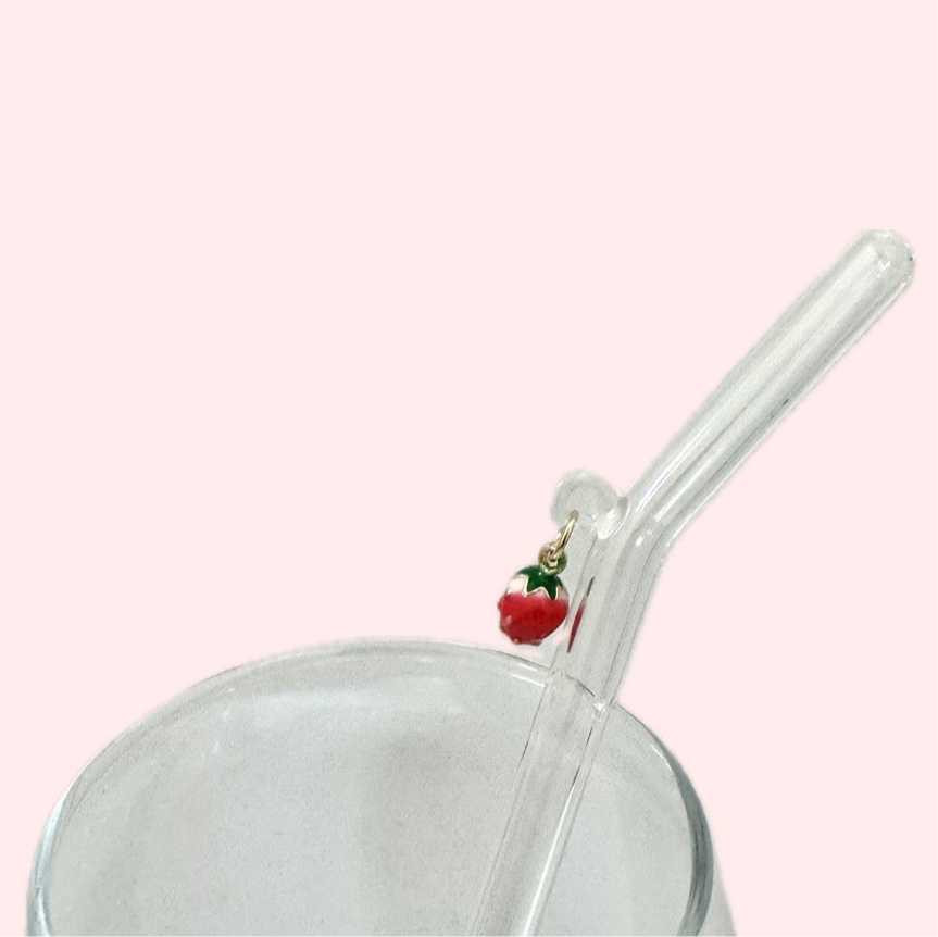 Strawberry Glass Straw