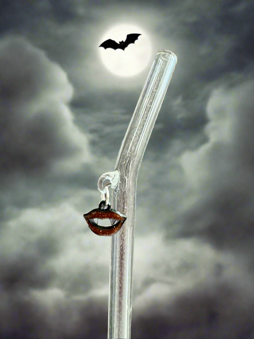 Vampire Lips Glass Straw