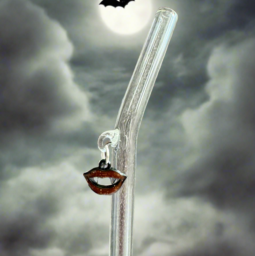 Vampire Lips Glass Straw