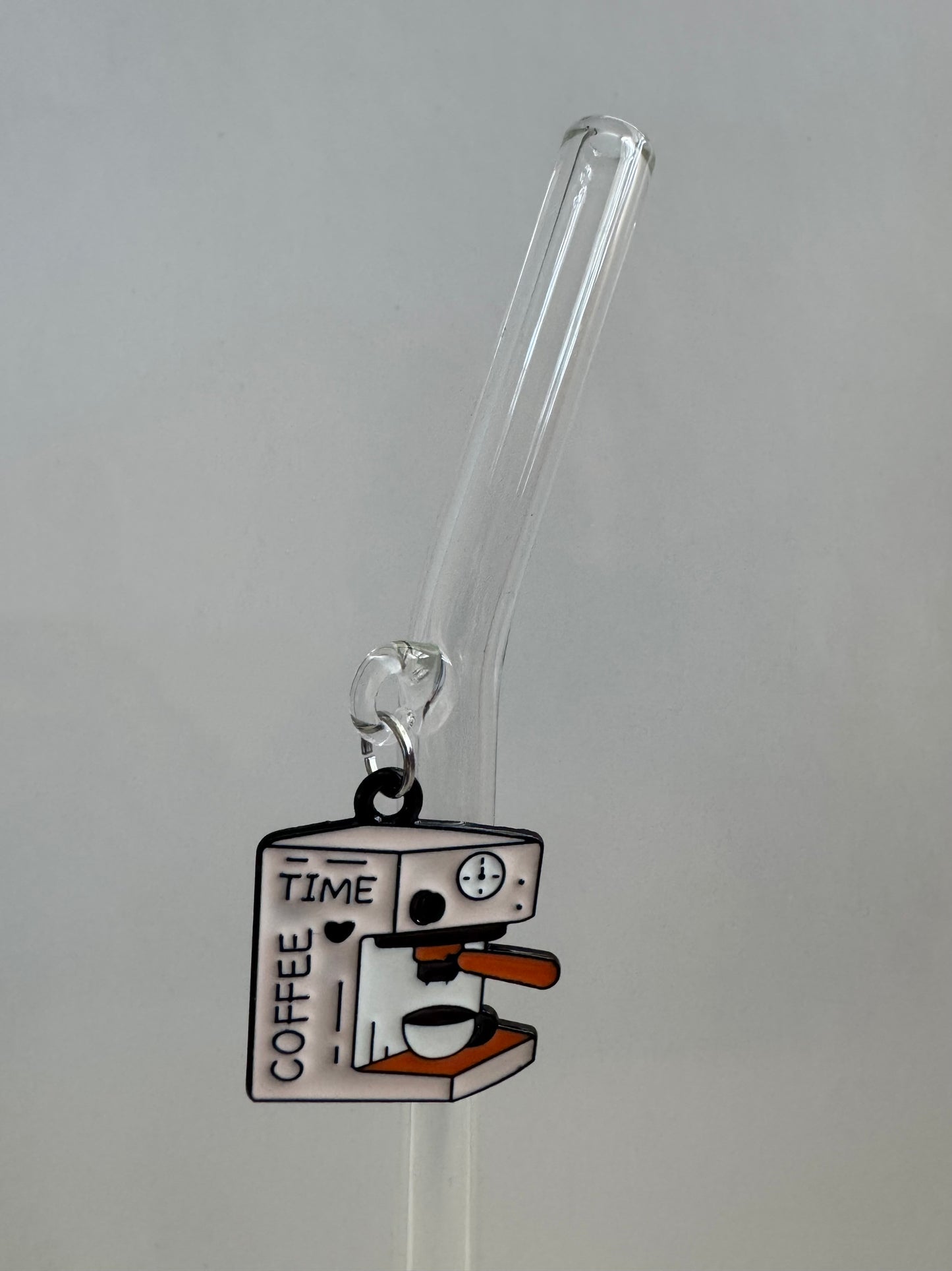 Coffee Time Glass Straw
