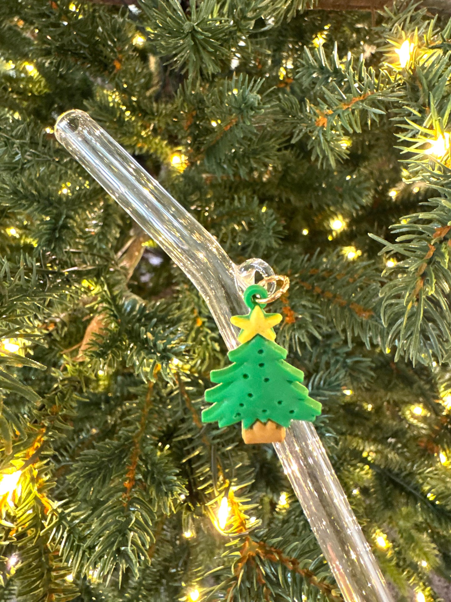 Original Christmas Tree Glass Straw