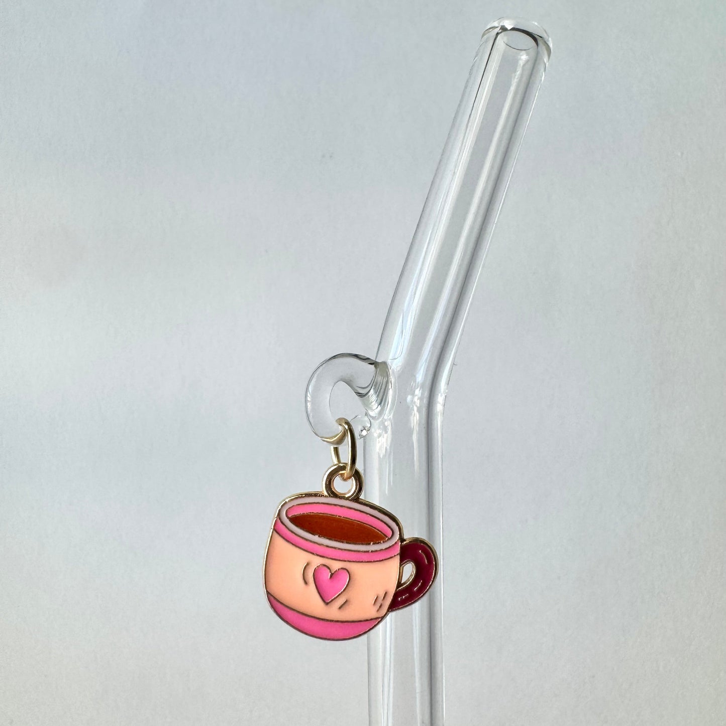 V-Day Coffee Mug Glass Straw