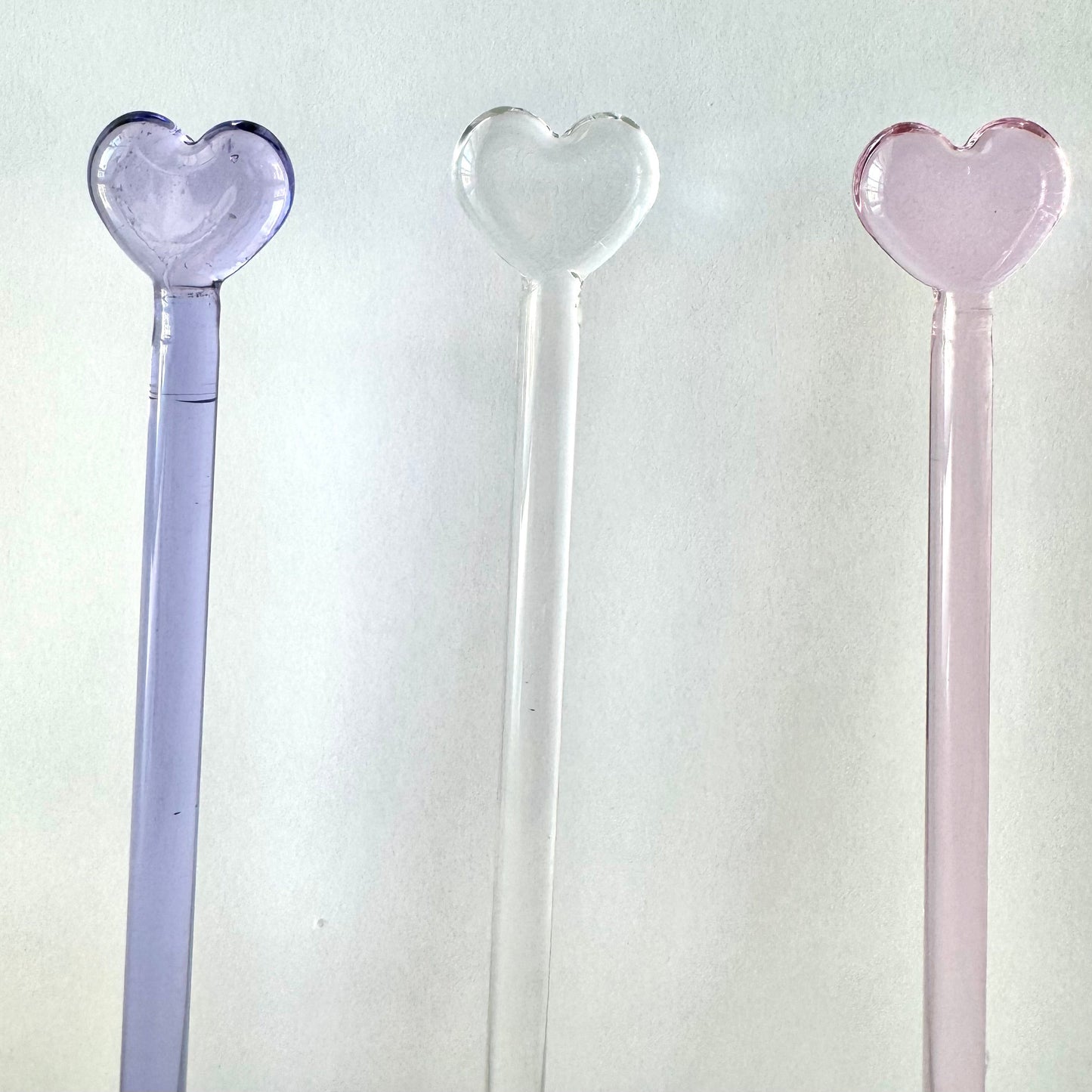 V-day Heart Glass Stirrers
