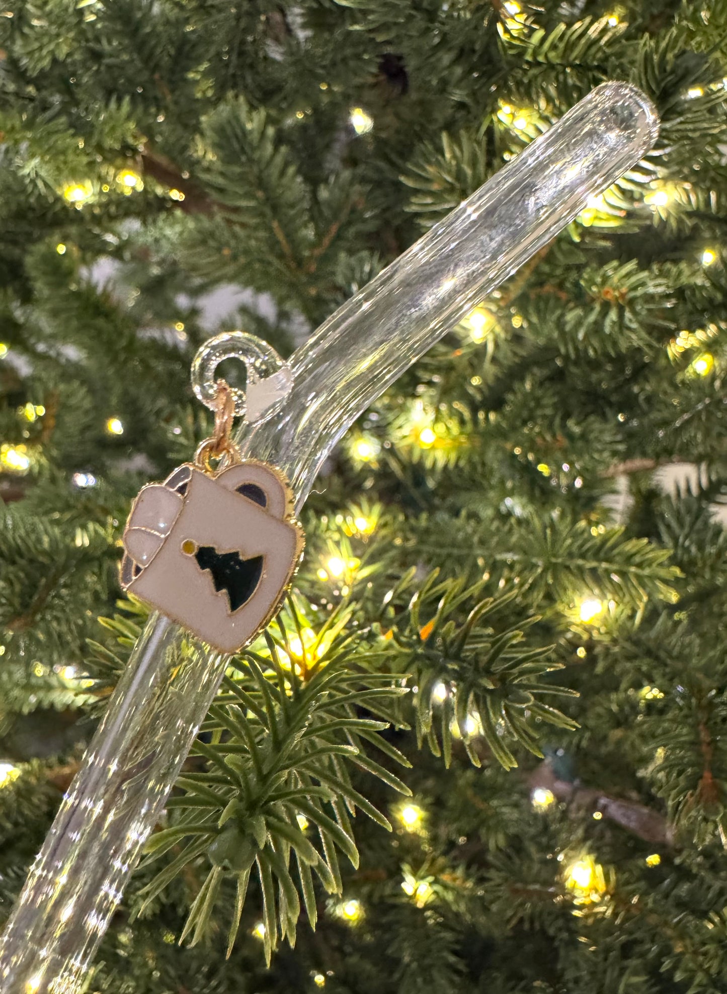 Christmas Mug Glass Straw