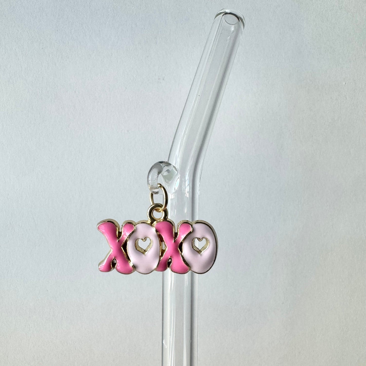 Pink XoXo Glass Straw