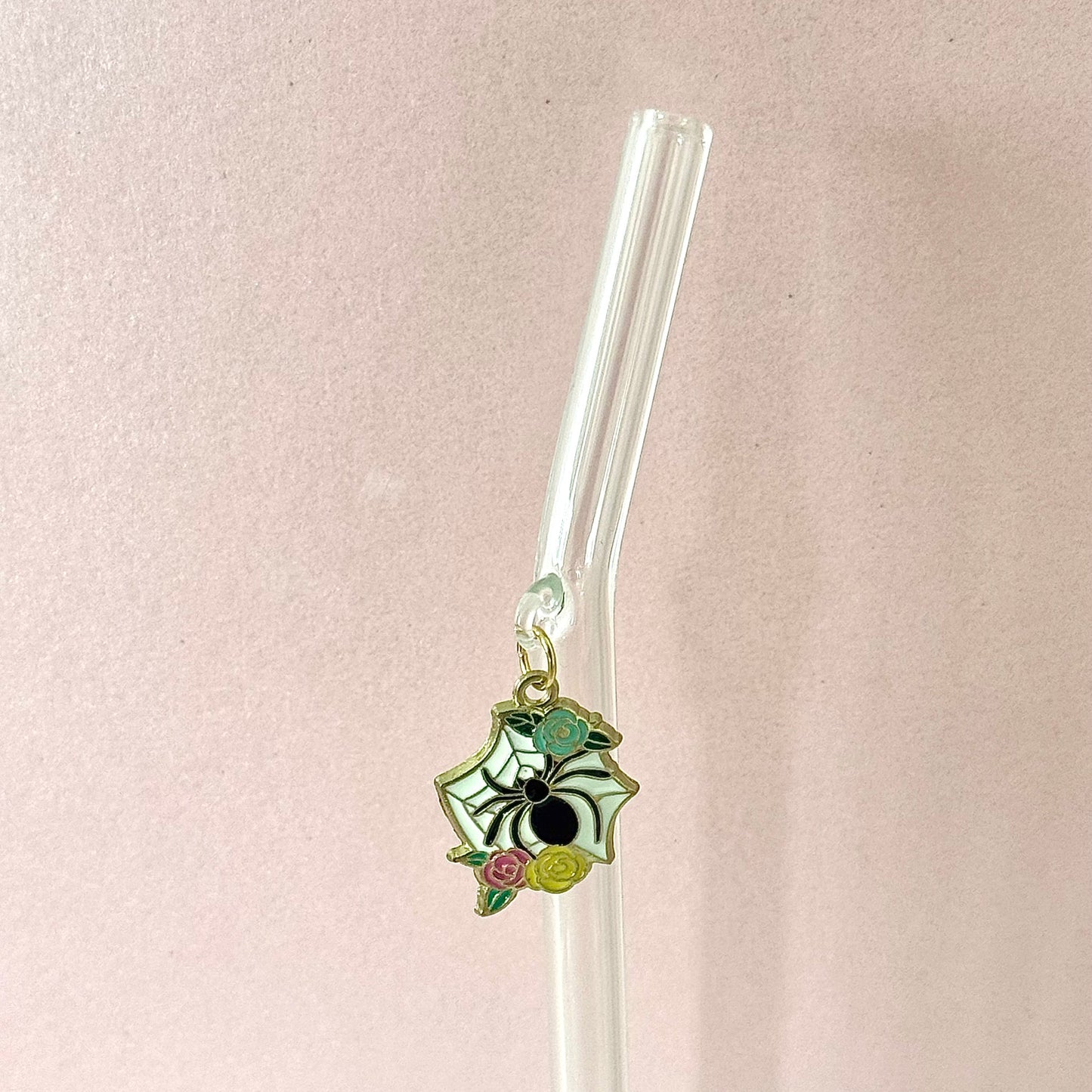 Flower Spider Glass Straw