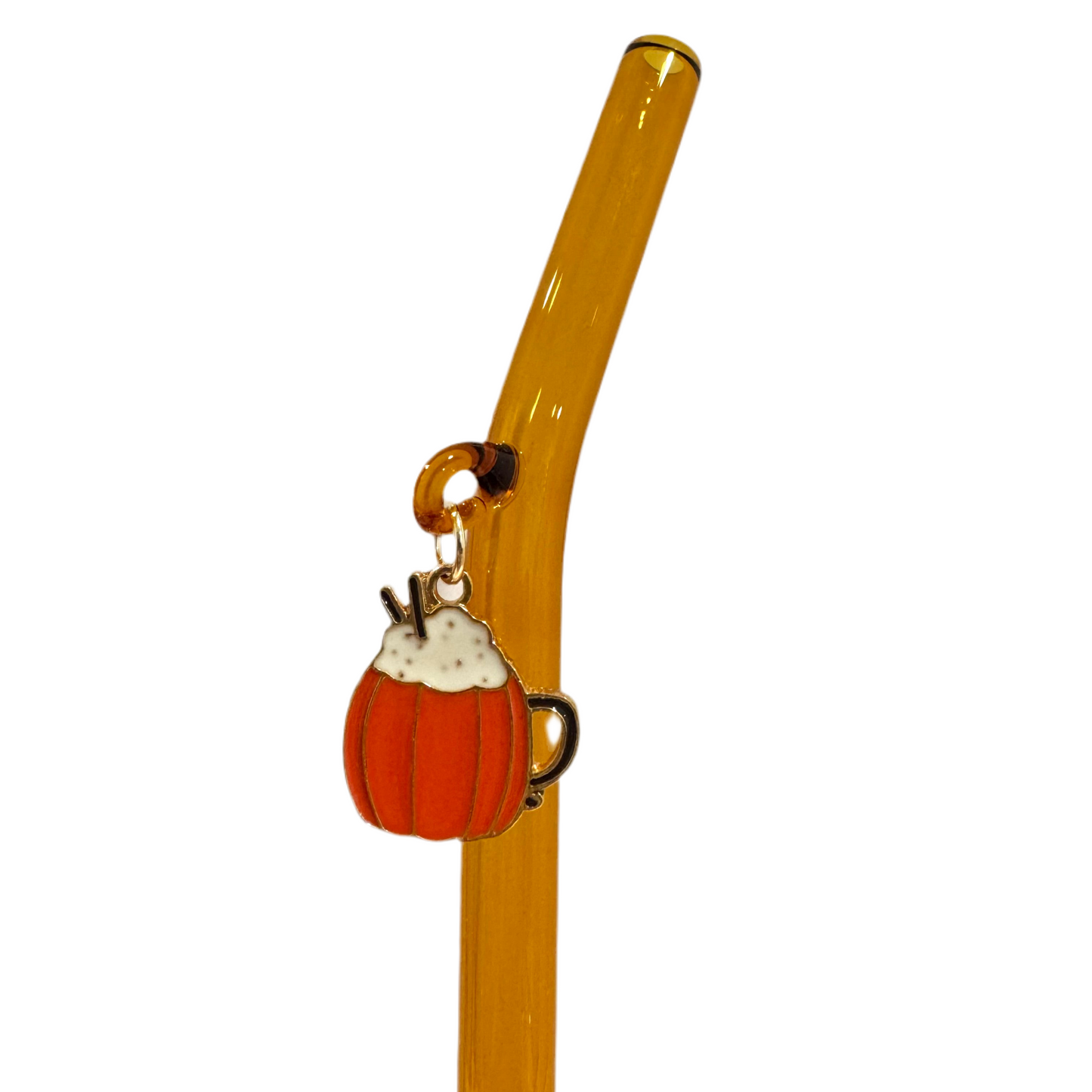 Pumpkin Spice Glass Straw
