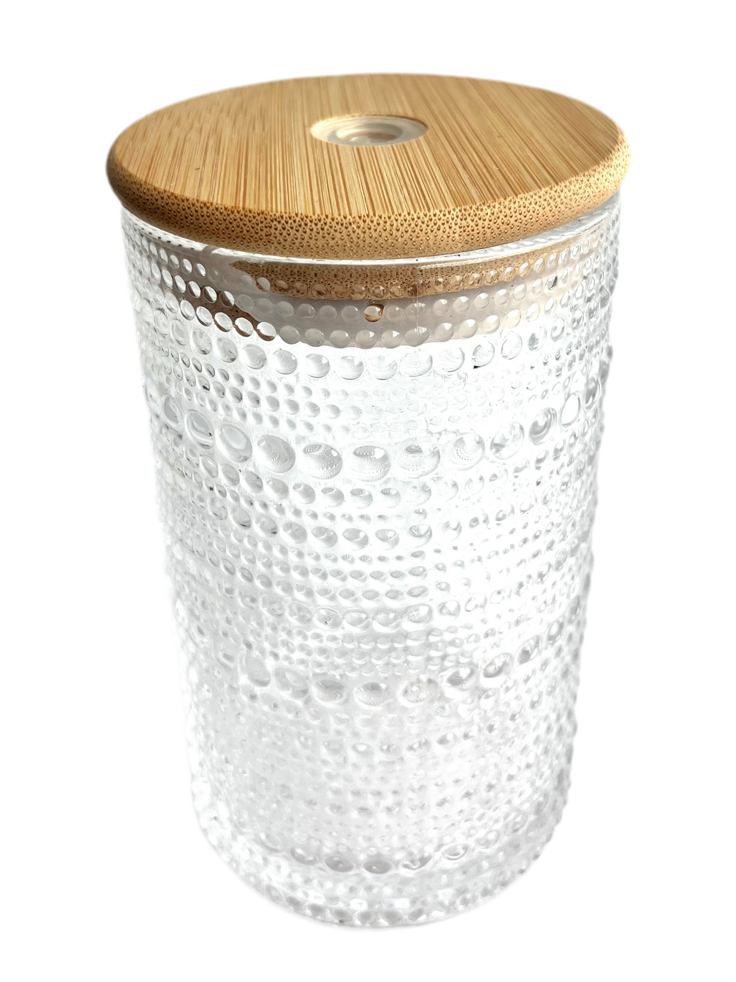 12 oz Clear Hobnail Glass Cup