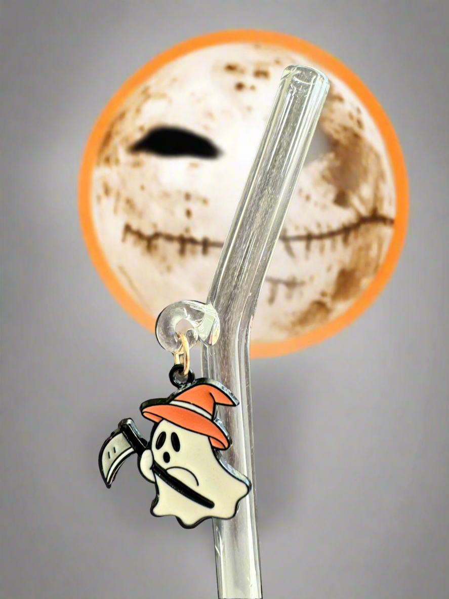 Killer Ghostie Glass Straw