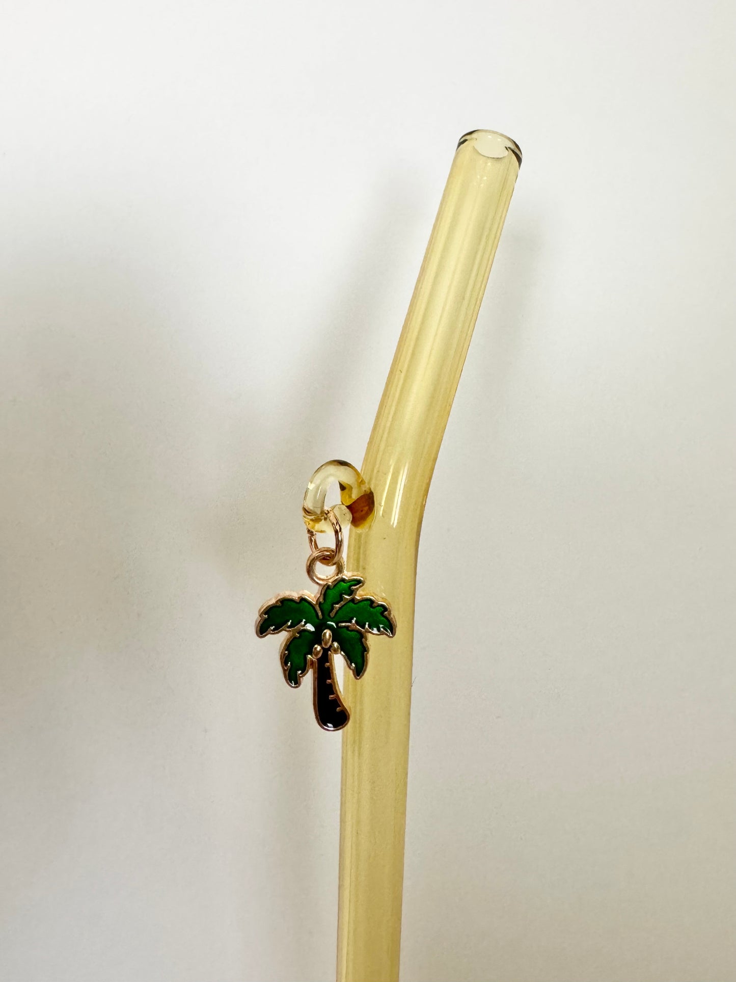 Palm Tree Glass Straw