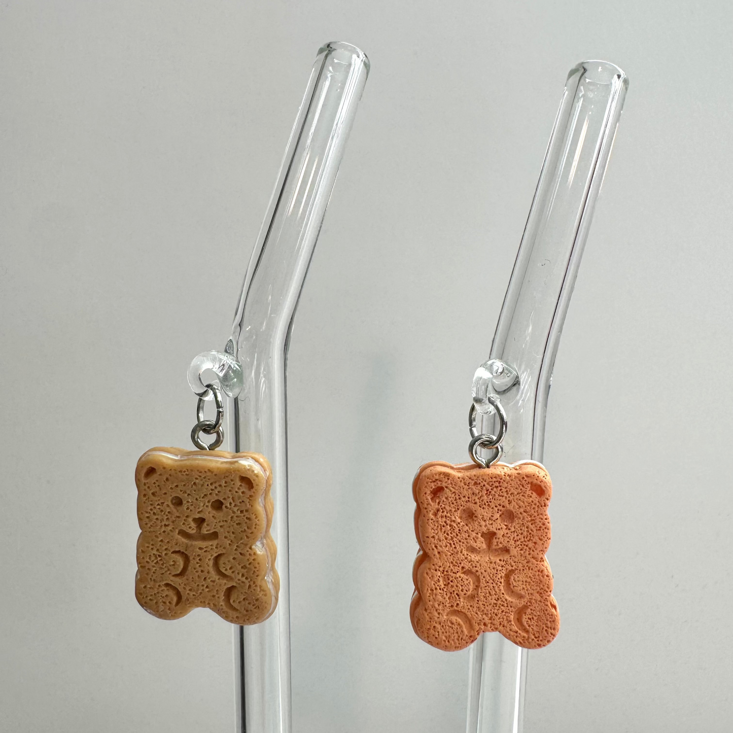 S’mores Teddy Bear Glass Straw