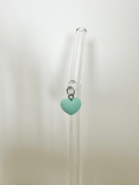 Pastel Aqua Mini Puffed Heart