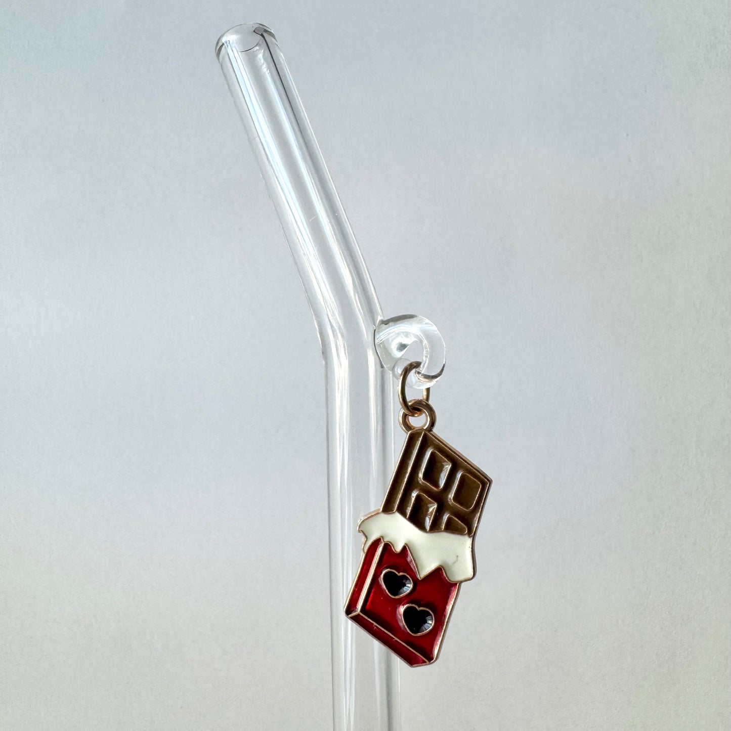 V-Day Chocolate Bar Glass Straw