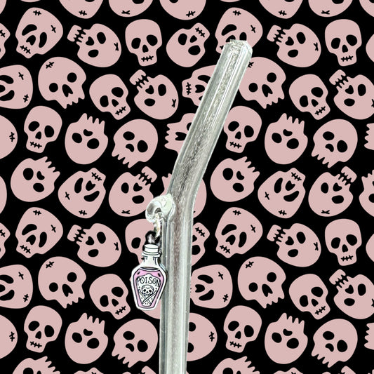 Poison Bottle Glass Straw