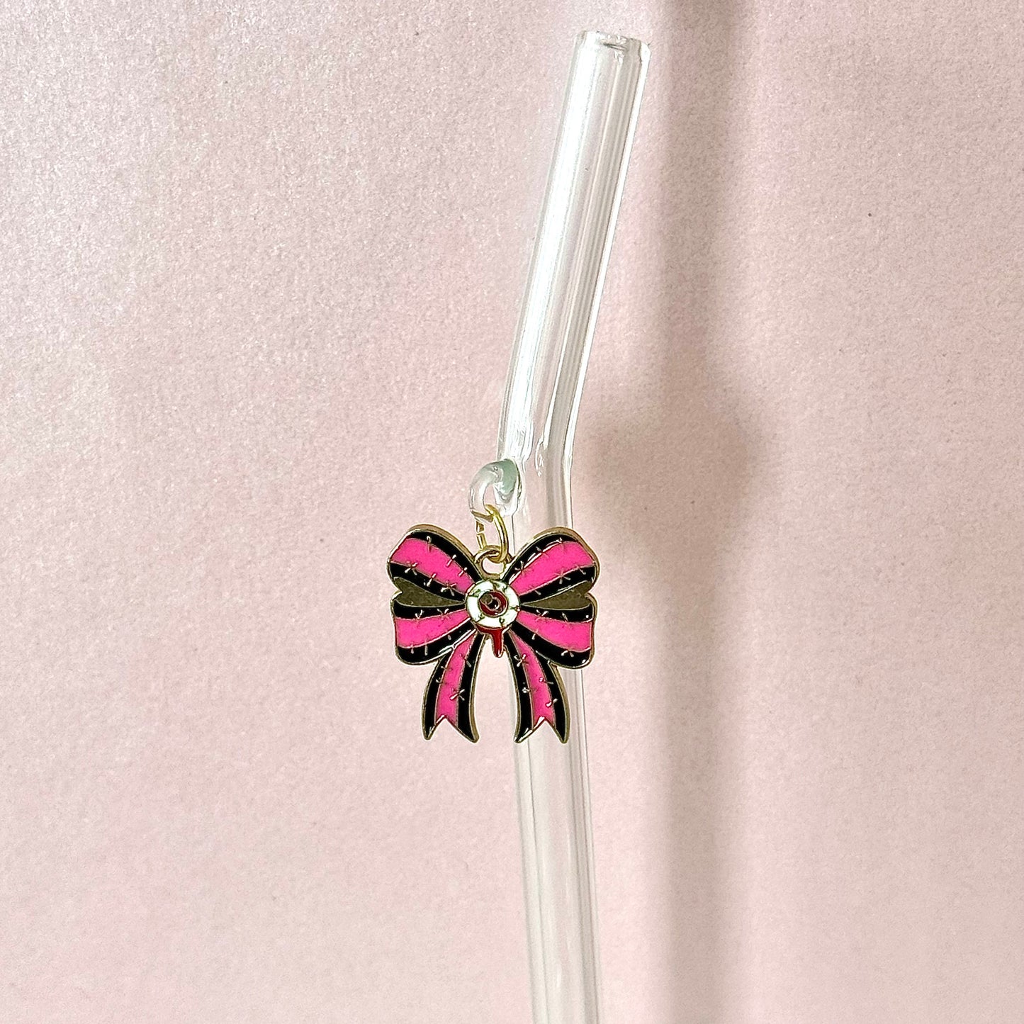Halloween Bow Glass Straw