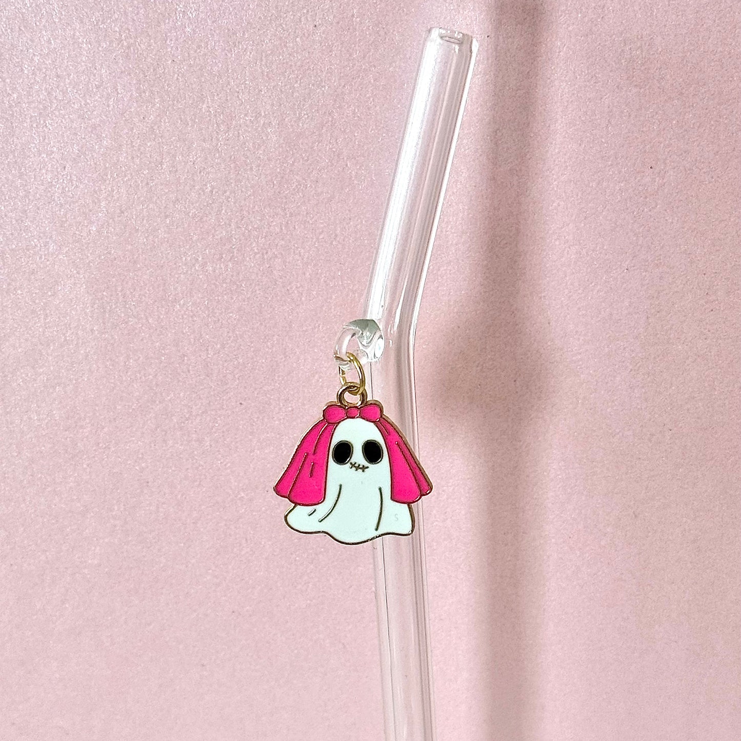 Cute Ghostie Glass Straw