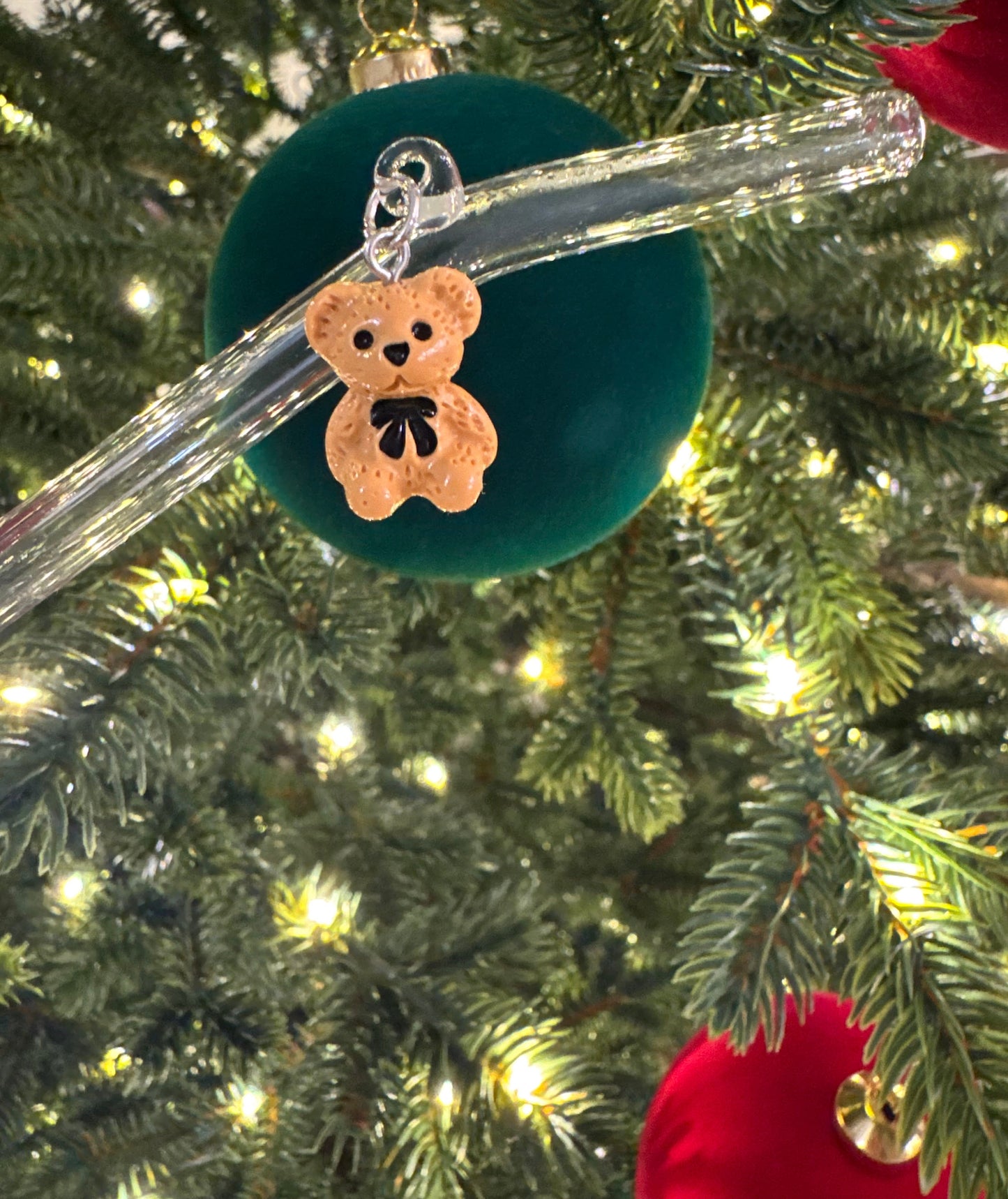 Teddy Bear Glass Straw