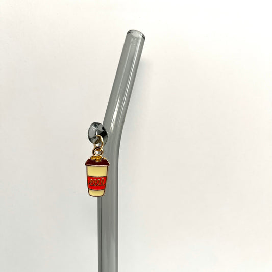 Fall Latte Glass Straw