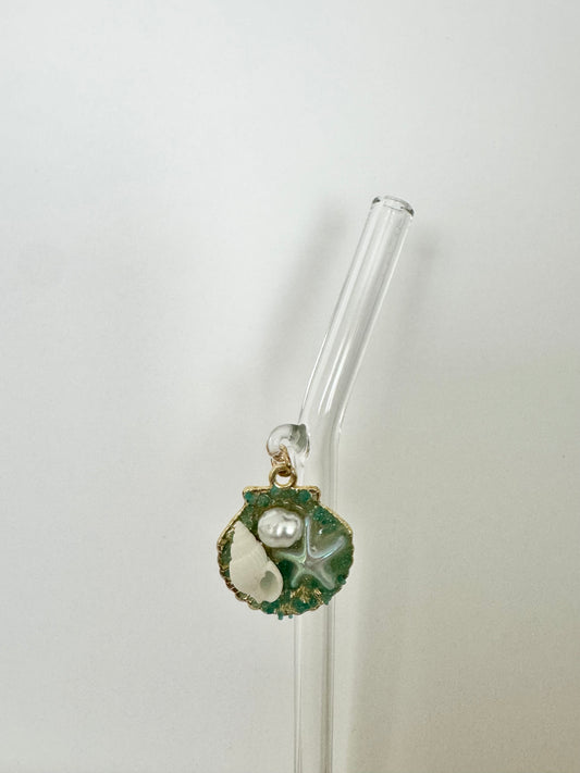 Seashell Mix Glass Straw