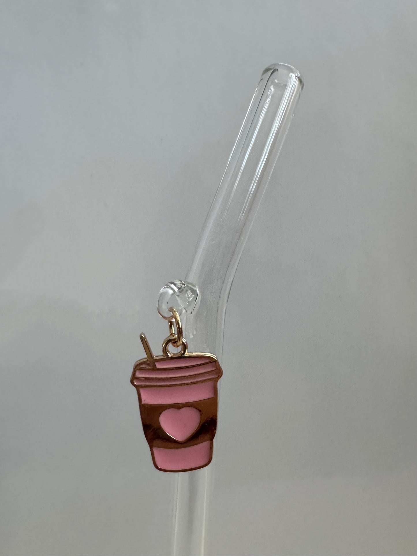 Pink Coffee Glass Straw