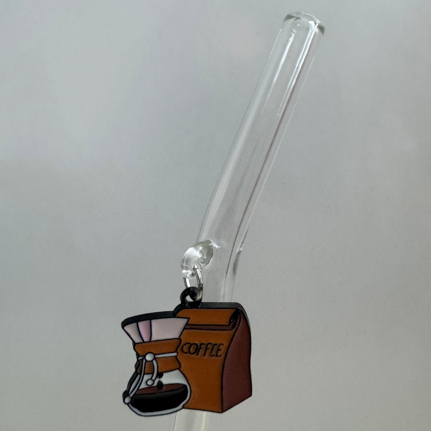 Coffee Decanter Glass Straw