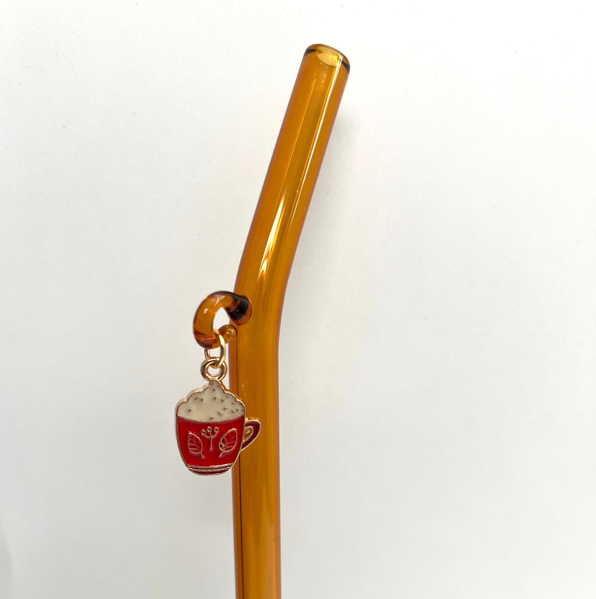 Pumpkin Latte Glass Straw