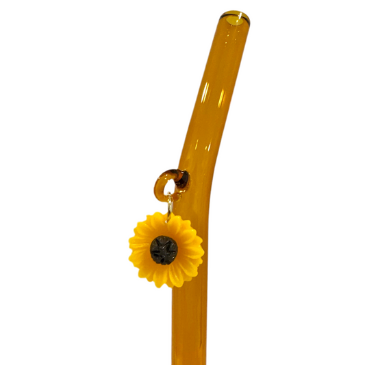 Sunflower Glass Straw