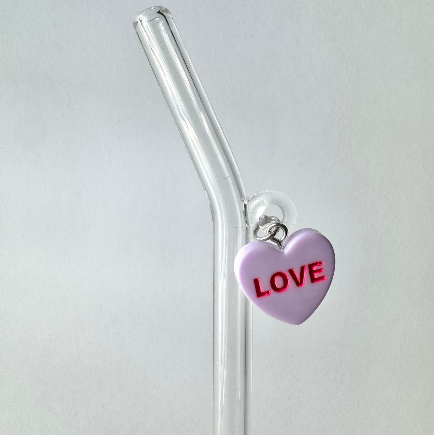 Love Sweetheart Glass Straw