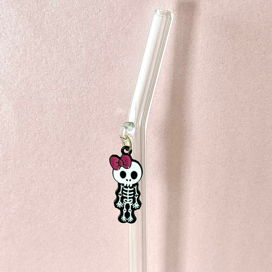 Bow Skeleton Glass Straw