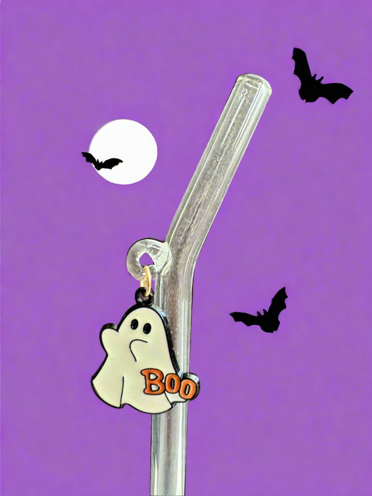 Boo Ghostie Glass Straw