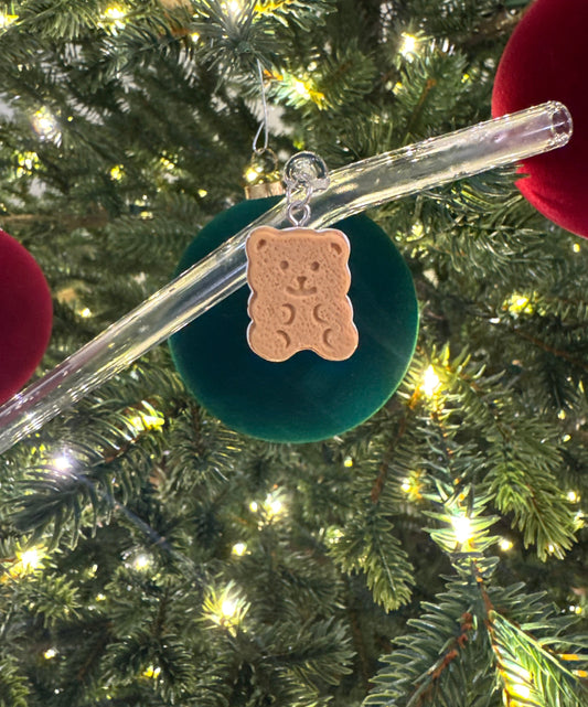 S’mores Teddy Bear Glass Straw