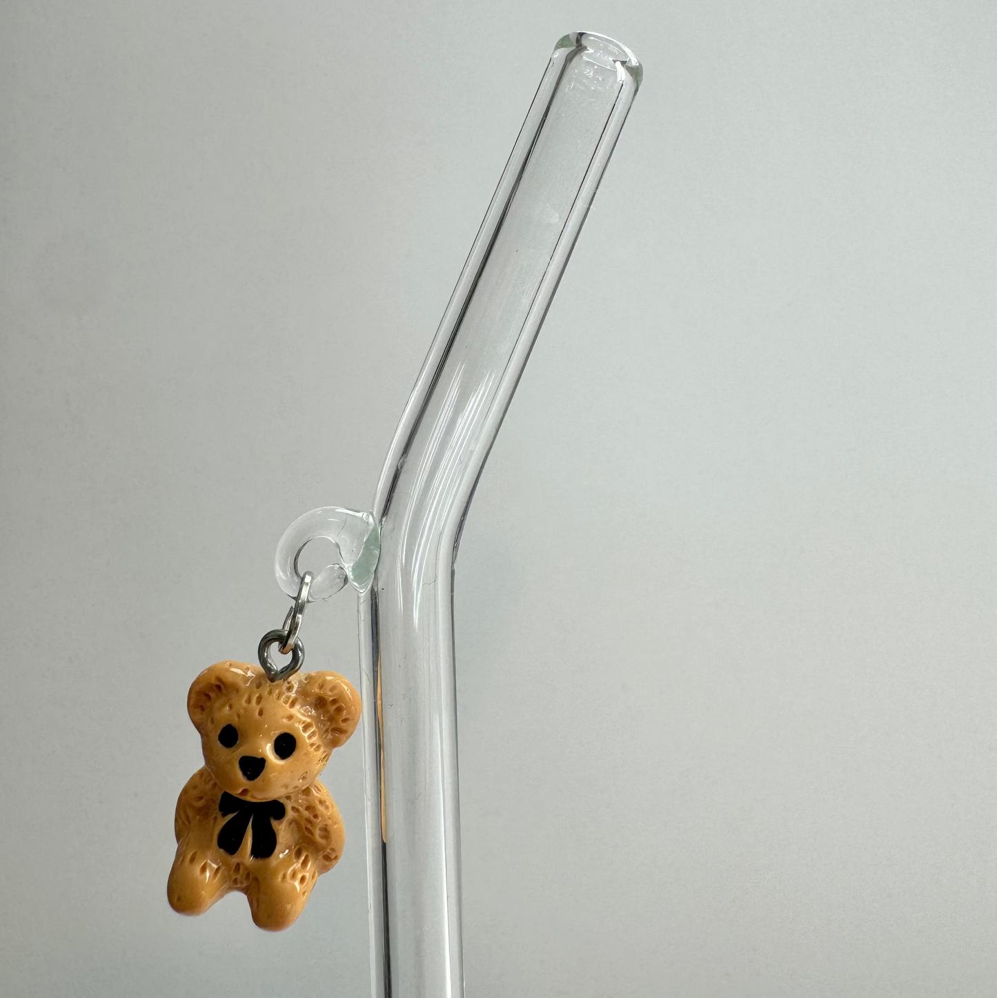 Mini Teddy Bear Glass Straw