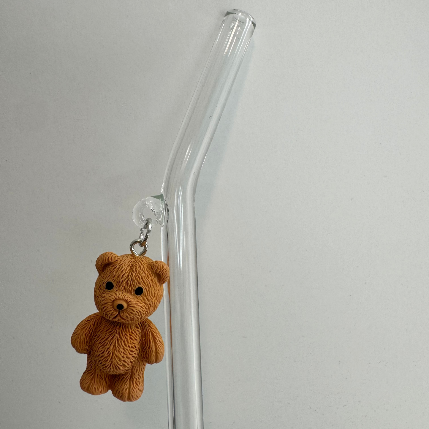 Teddy Jumbo Bear Glass Straw